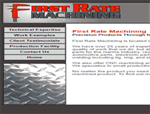 Tablet Screenshot of firstratemachining.com